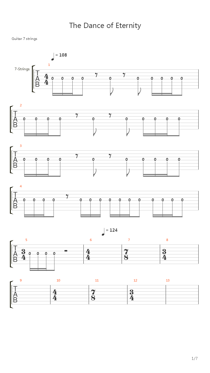 The Dance of Eternity吉他谱