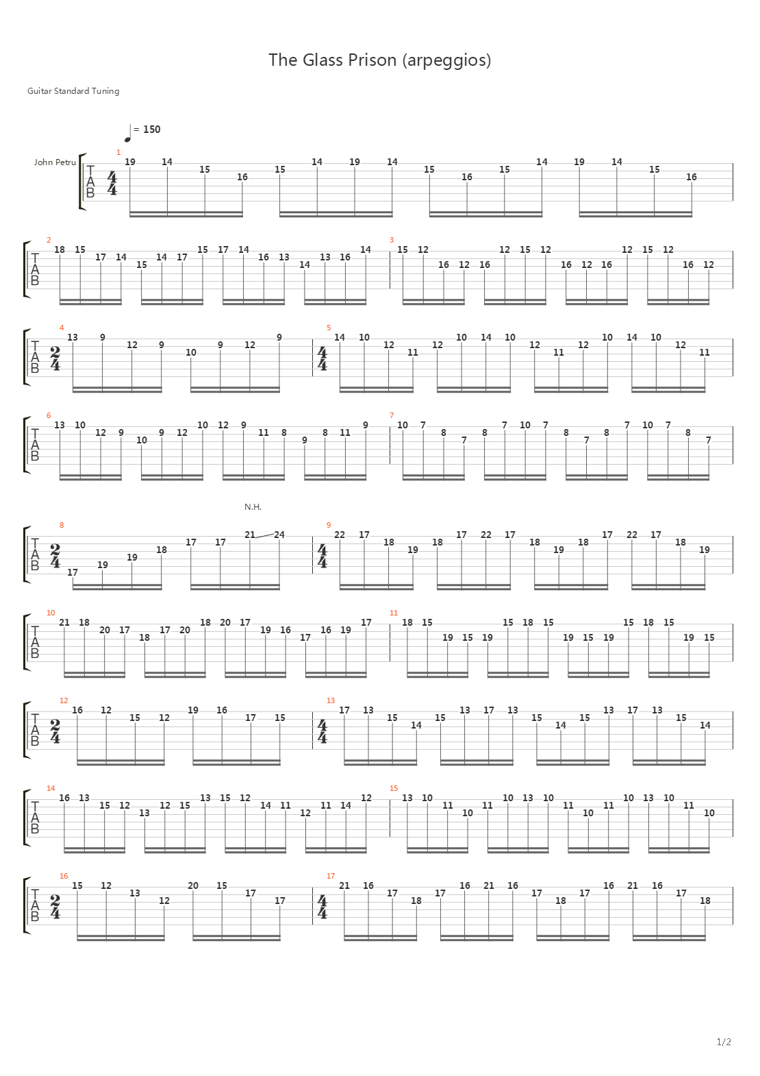 The Glass Prison (arpeggios)吉他谱
