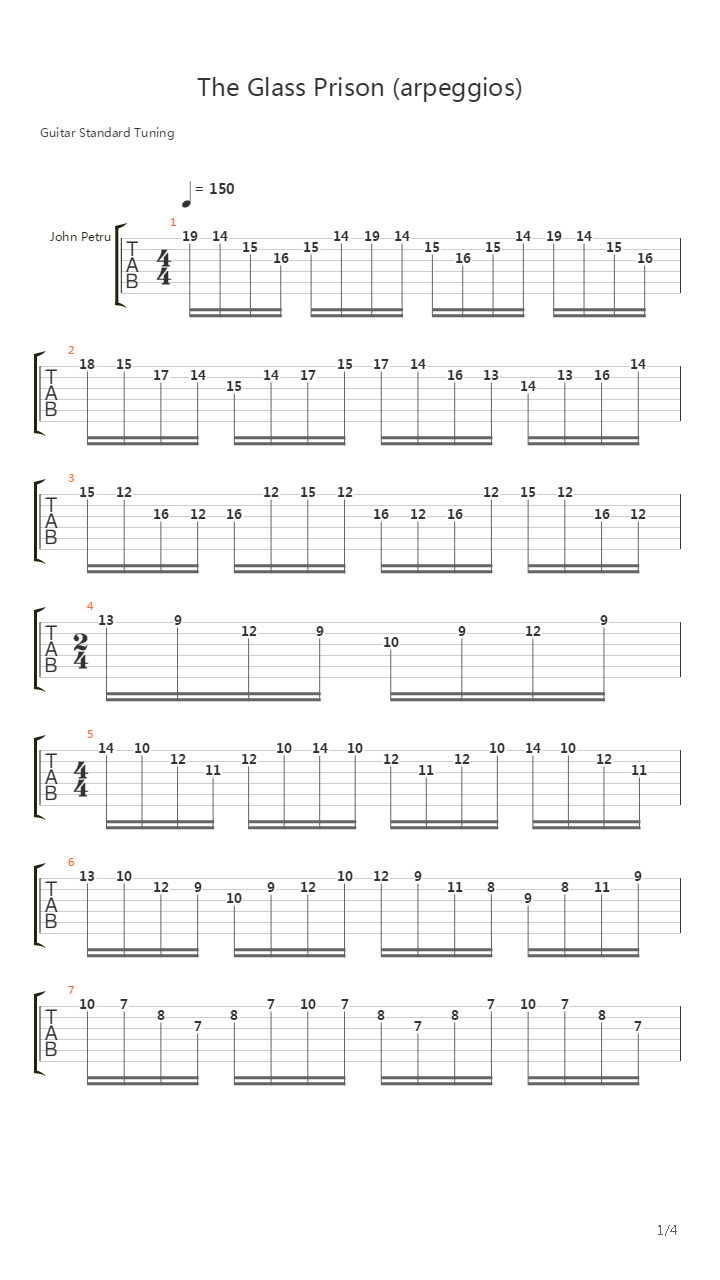 The Glass Prison (arpeggios)吉他谱