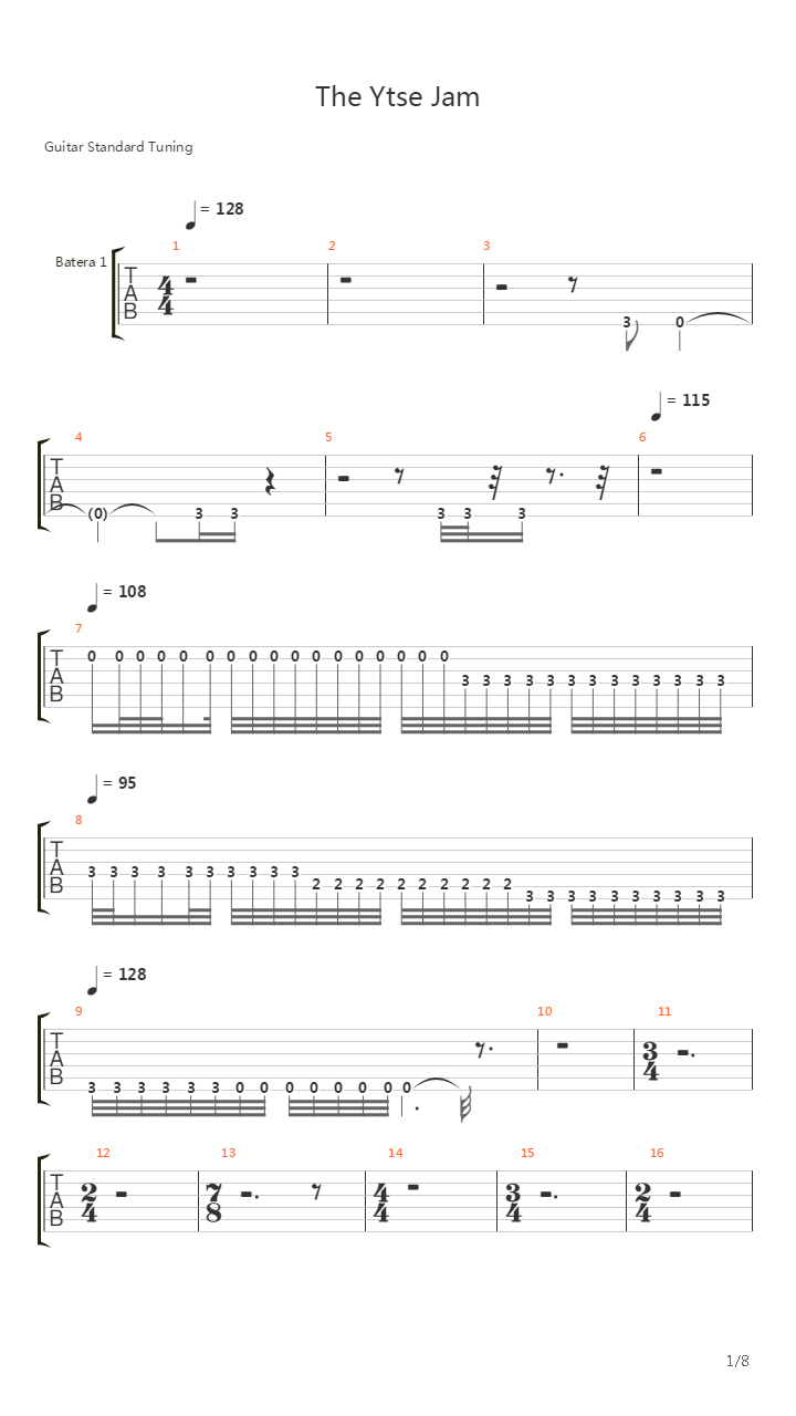 The Ytse Jam吉他谱