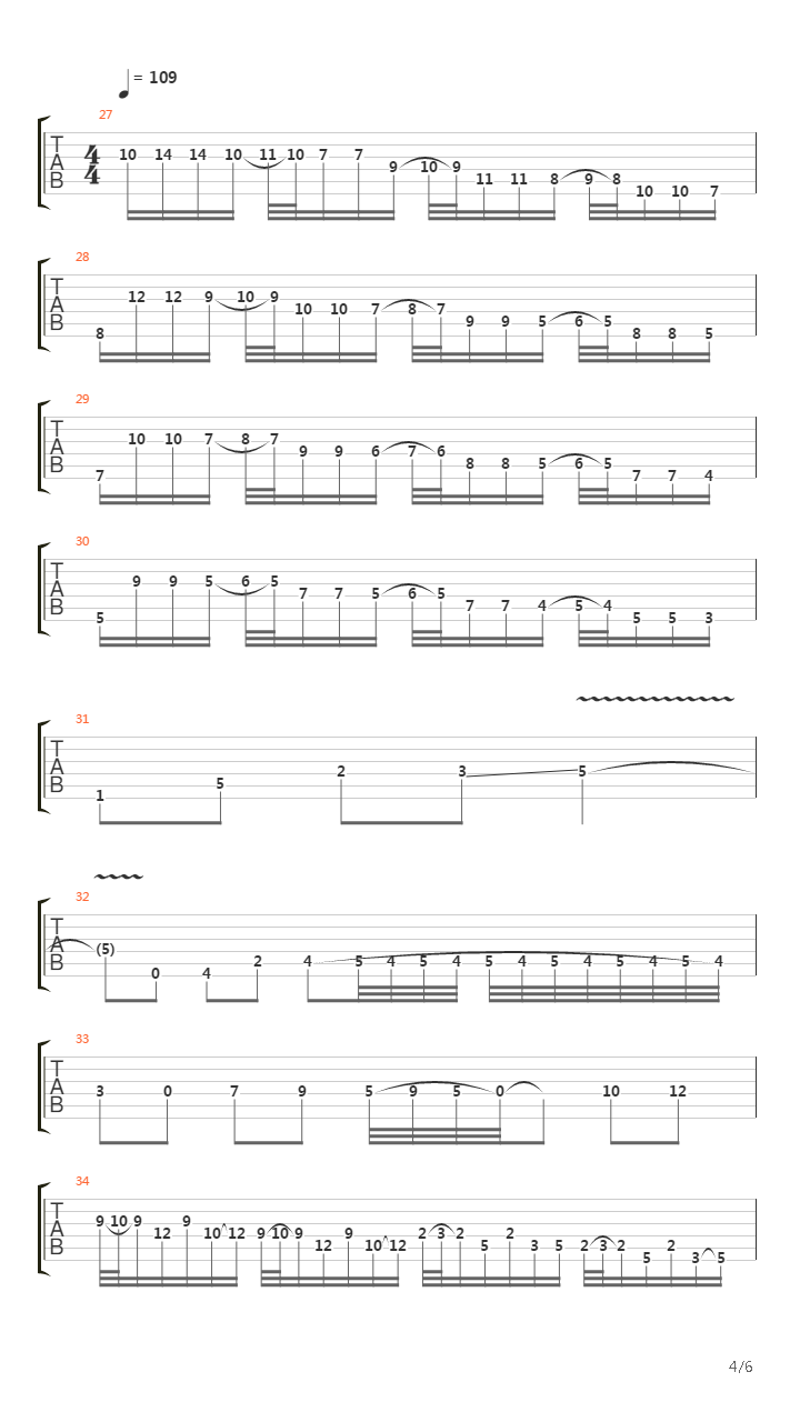 Erotomania (Solo Played by David Escobar)吉他谱