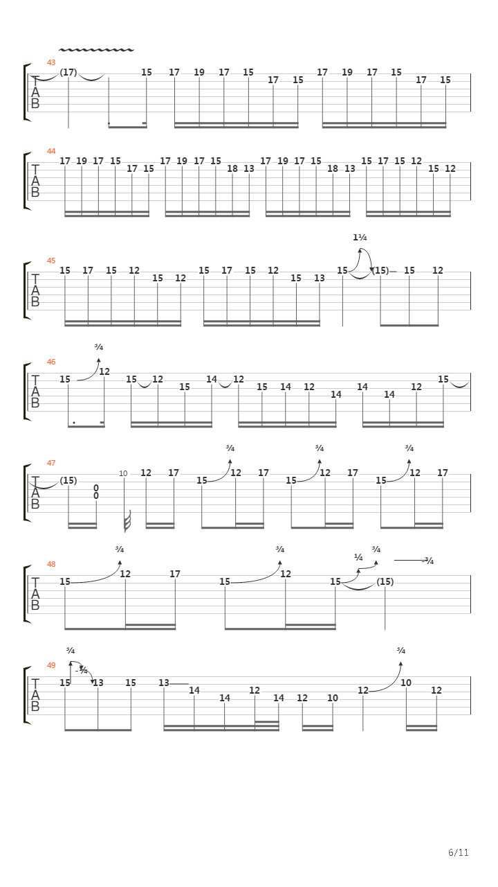 Rock Disipline video - Intro Solo吉他谱