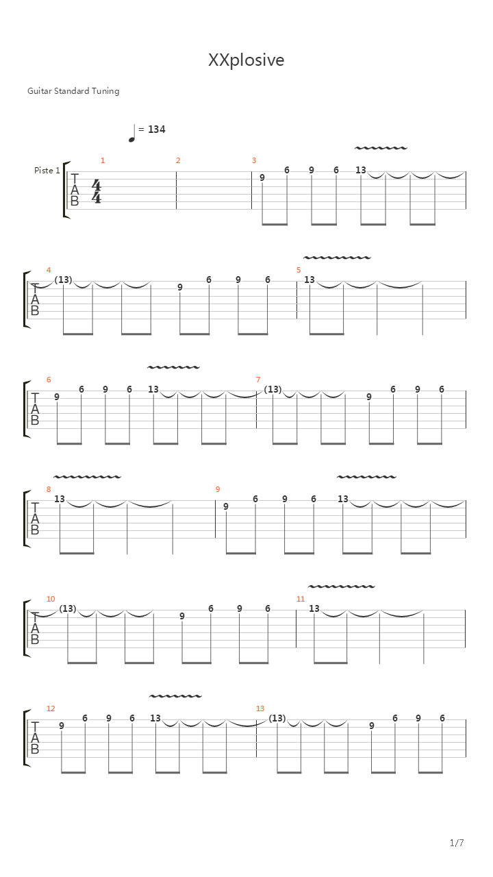 Xxplosive吉他谱
