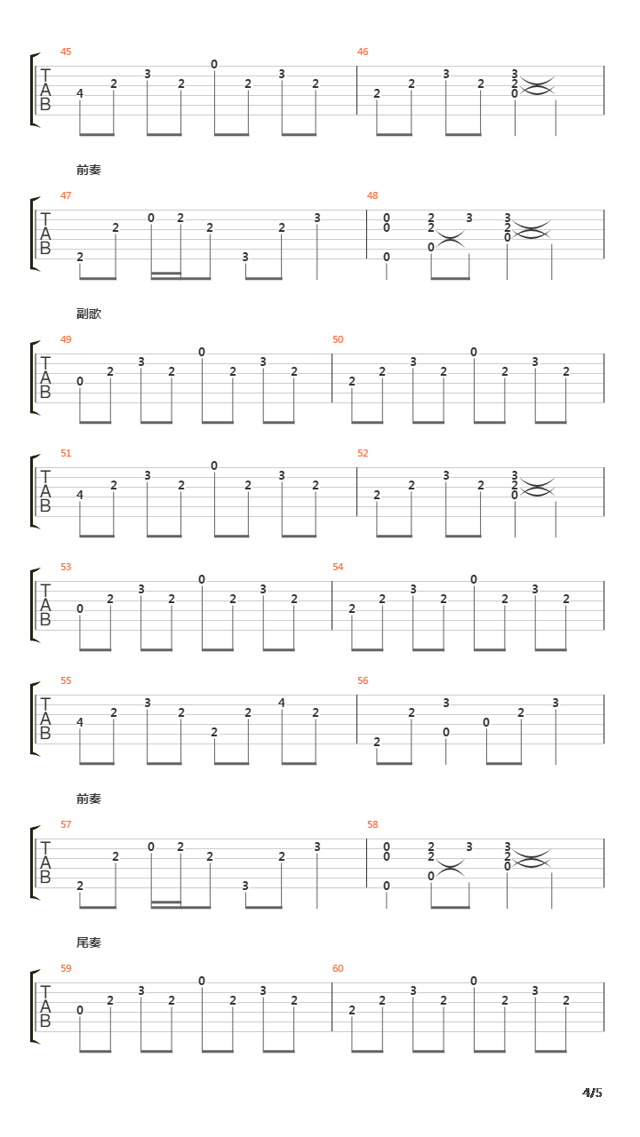 三字经吉他谱