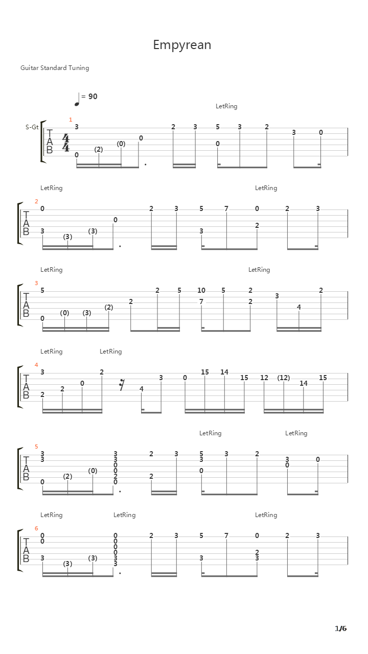 Empyrean吉他谱