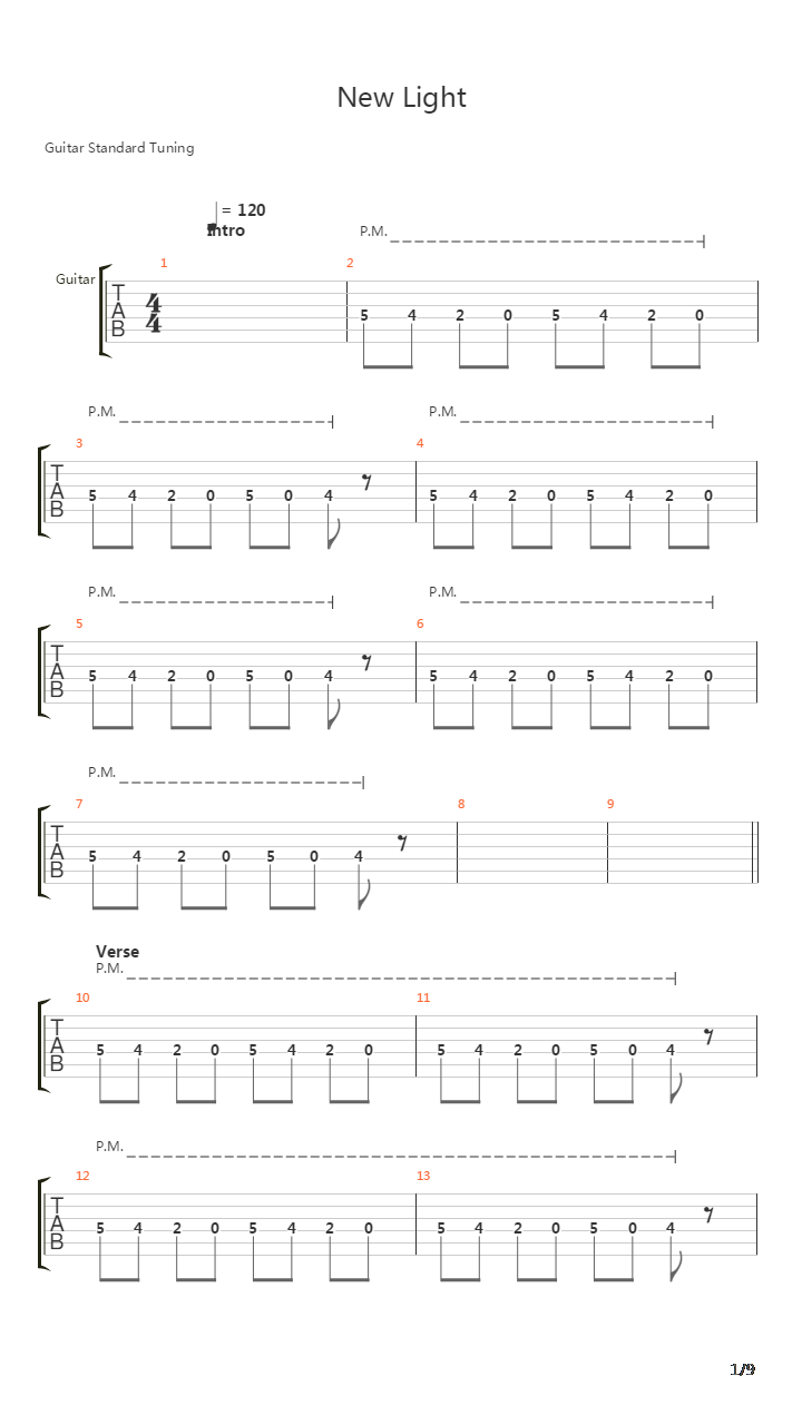 New Light吉他谱