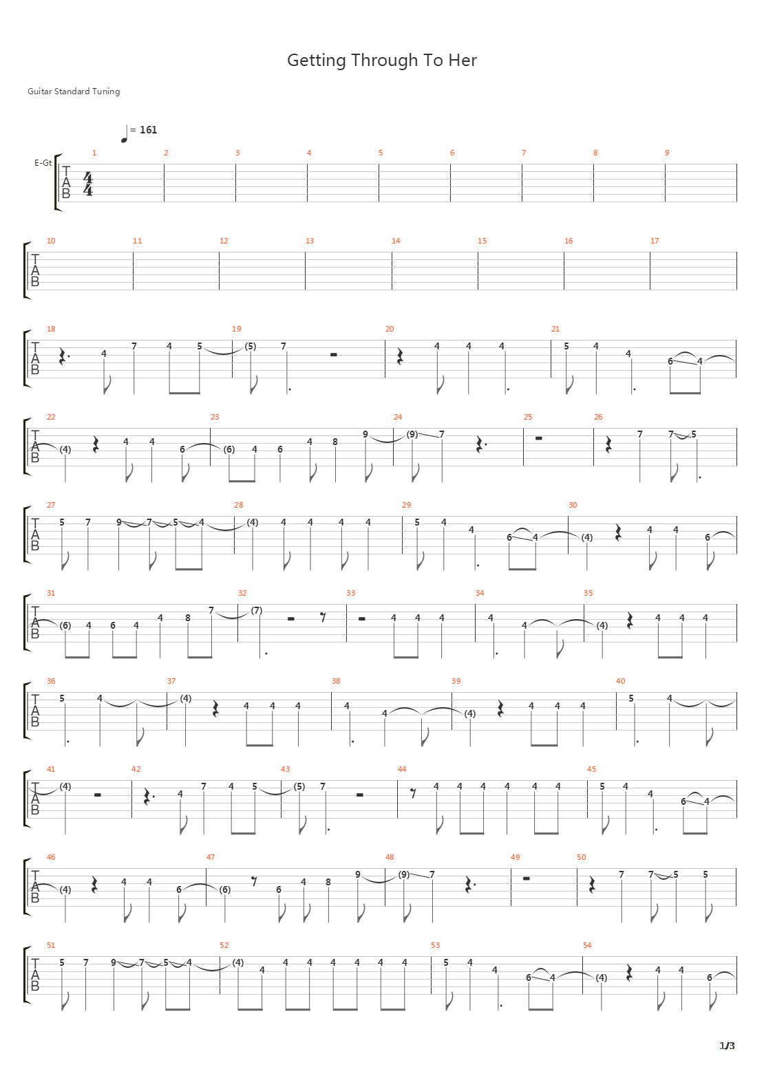 Getting Through To Her吉他谱