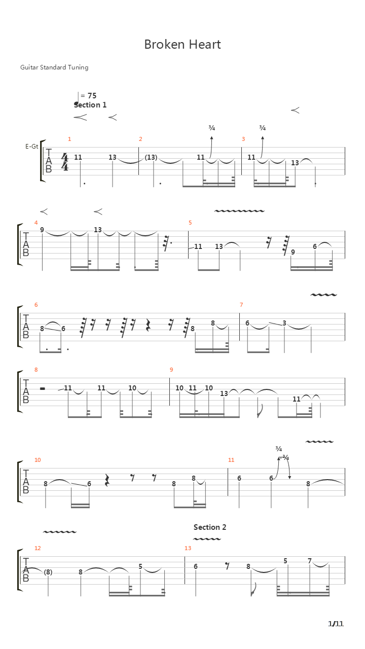 Broken Heart吉他谱