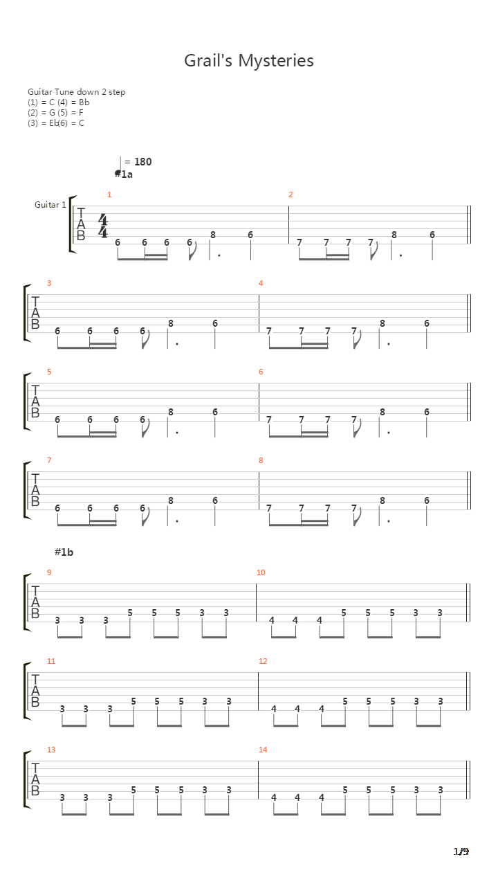 Grails Mysteries吉他谱
