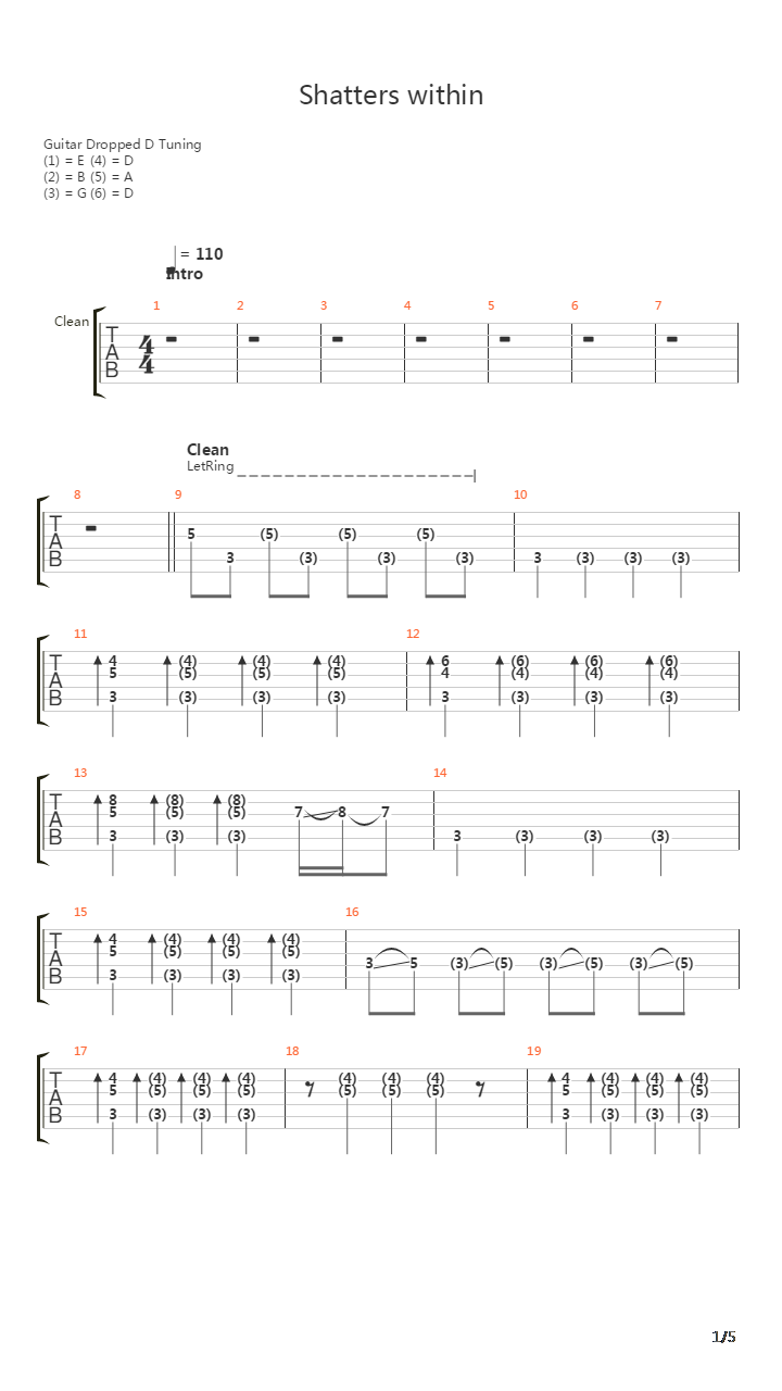 Shatters Within吉他谱