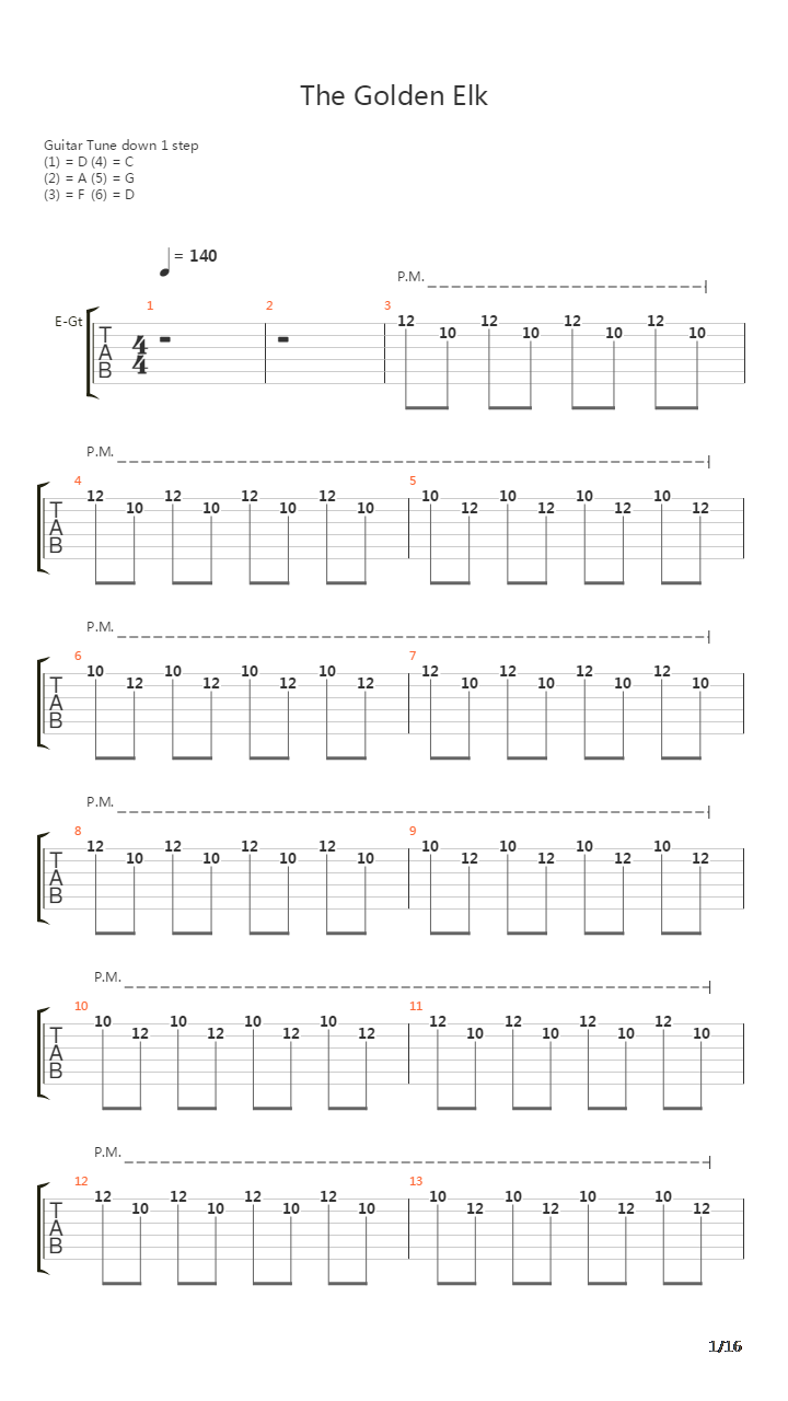 The Golden Elk吉他谱