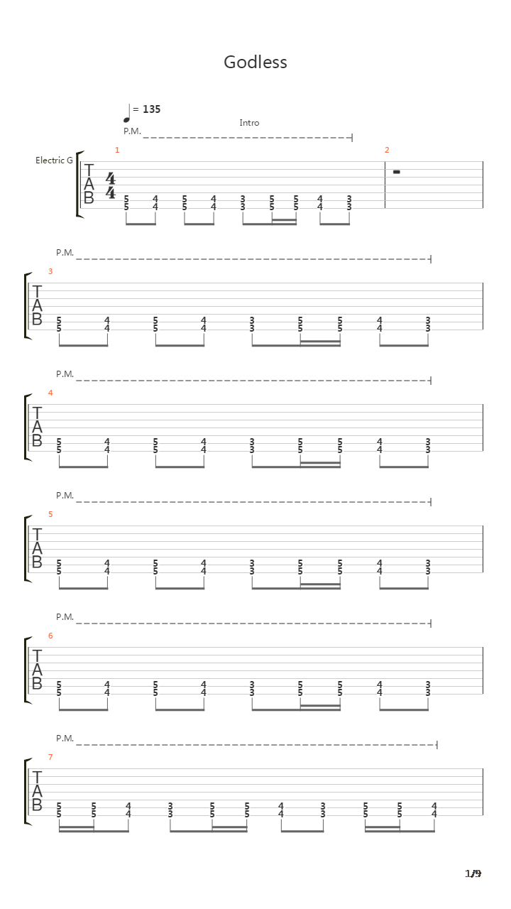 Godless吉他谱