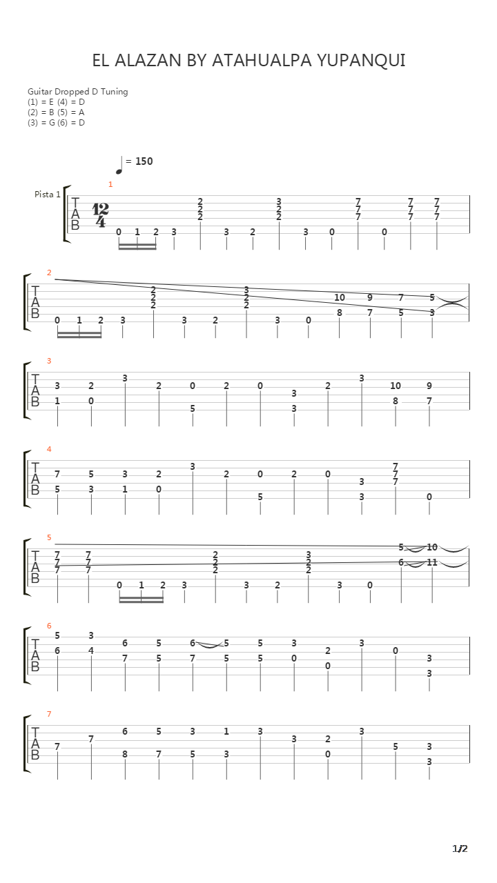 El Alazan吉他谱