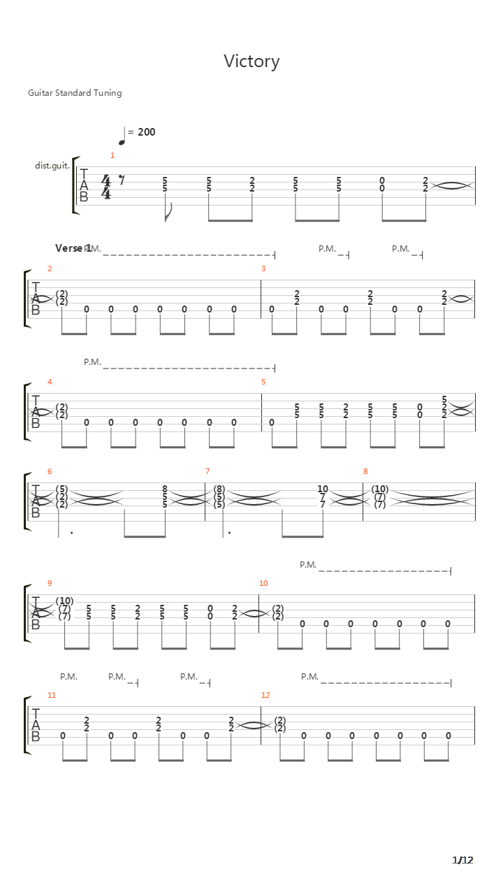 Victory吉他谱
