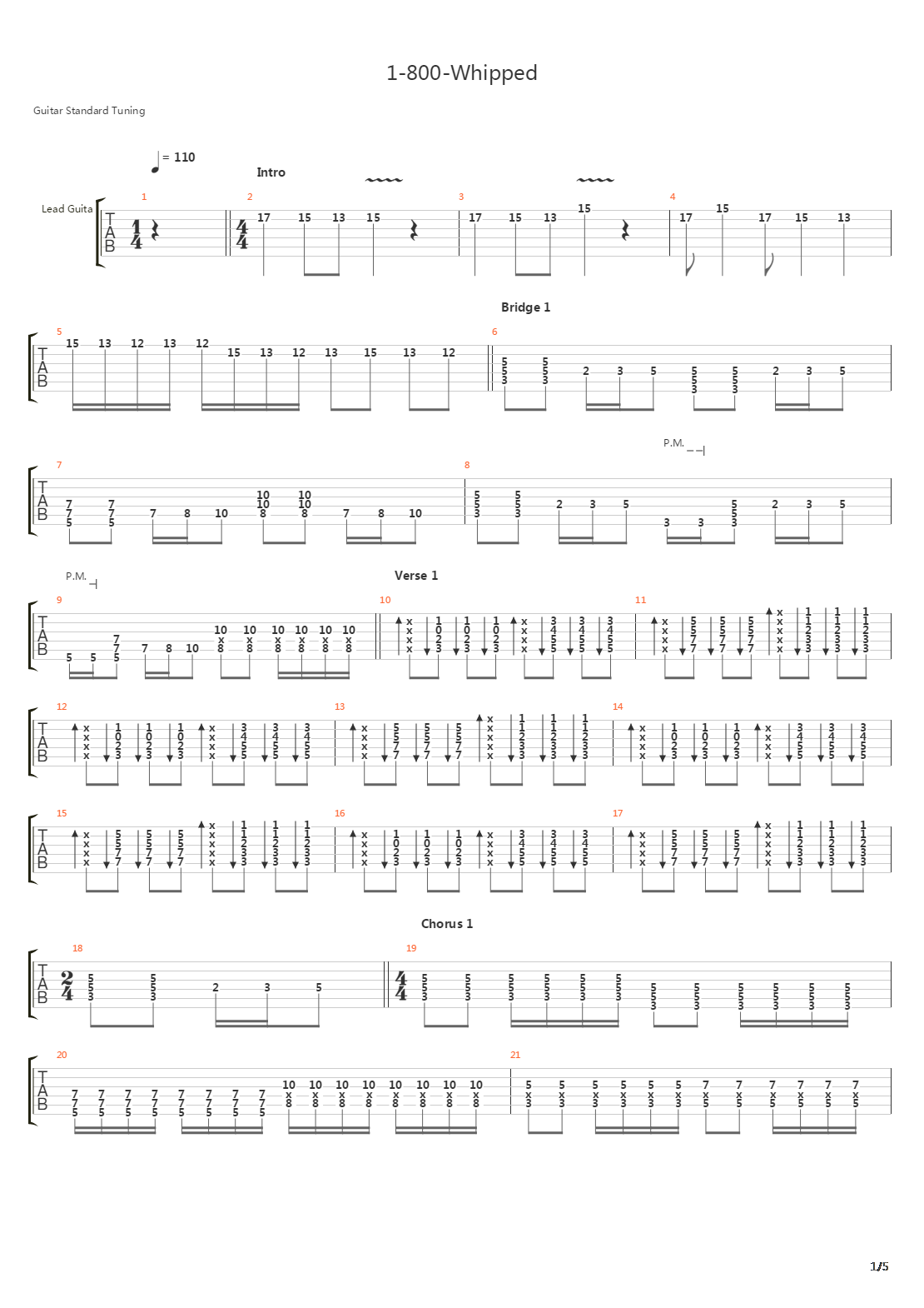 1-800-Whipped吉他谱