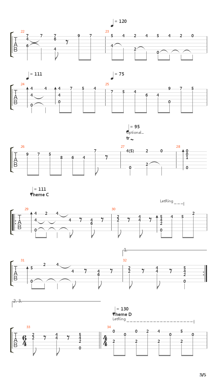 La Gavotte吉他谱