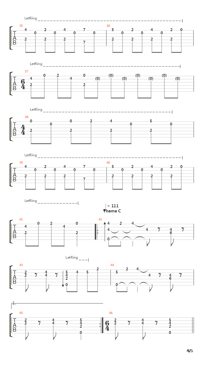 La Gavotte吉他谱