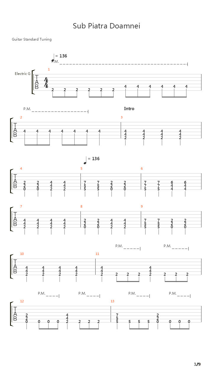 Sub Piatra Doamnei吉他谱