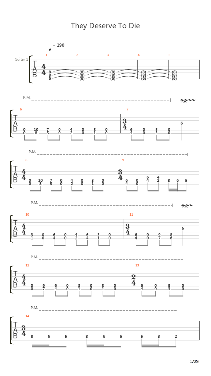 They Deserve To Die By Procro吉他谱