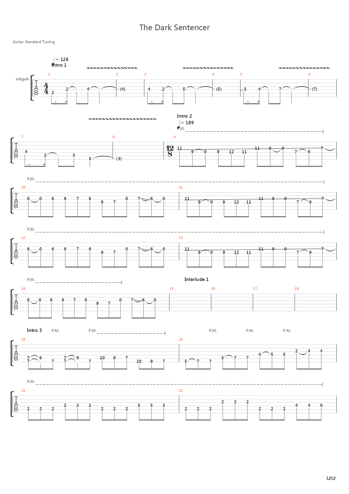 The Dark Sentencer吉他谱
