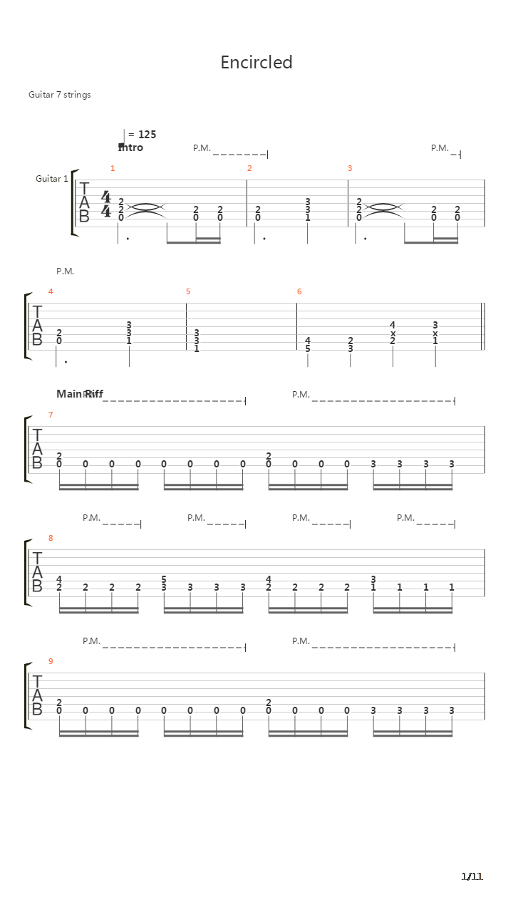 Encircled吉他谱