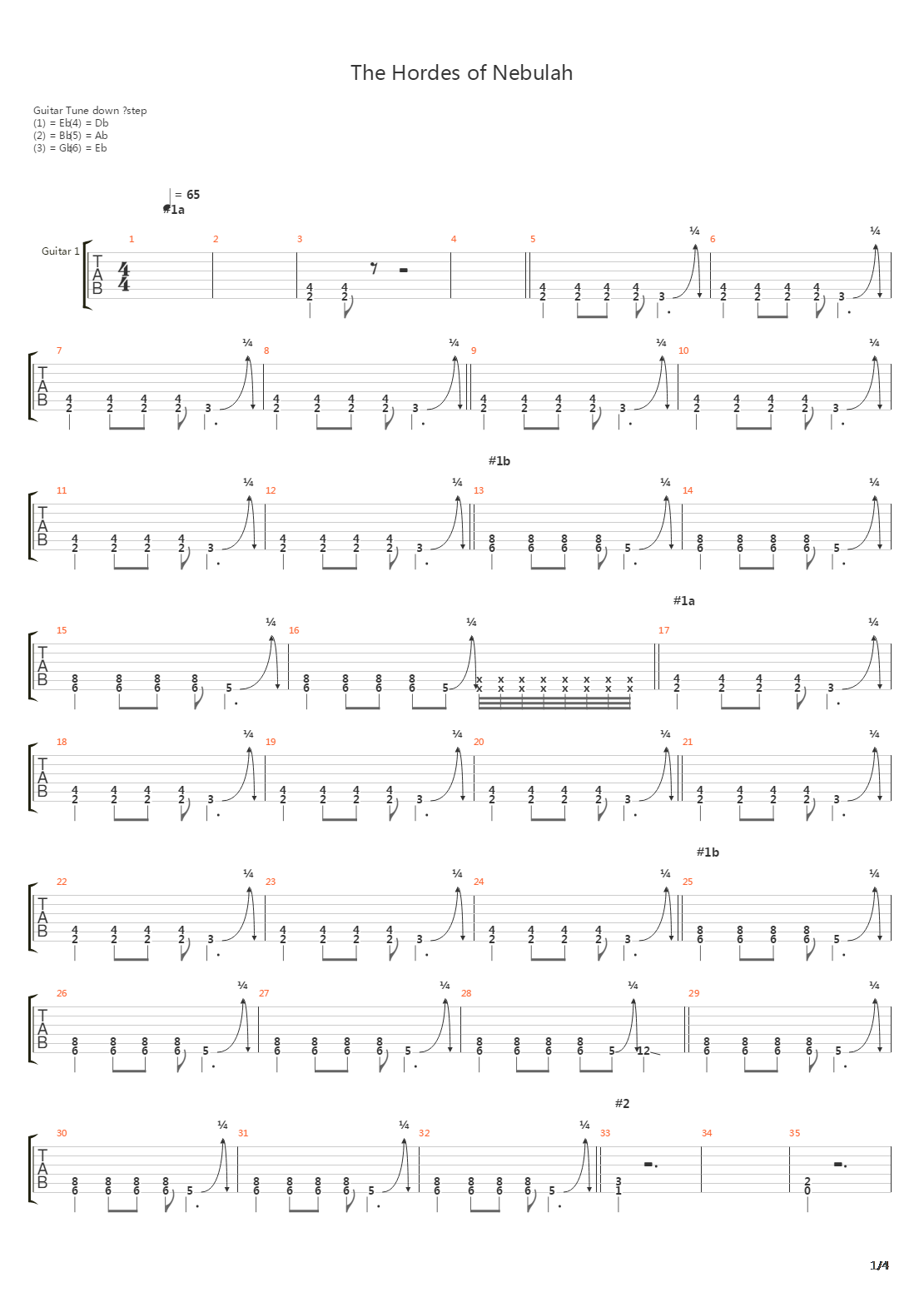 The Hordes Of Nebulah吉他谱