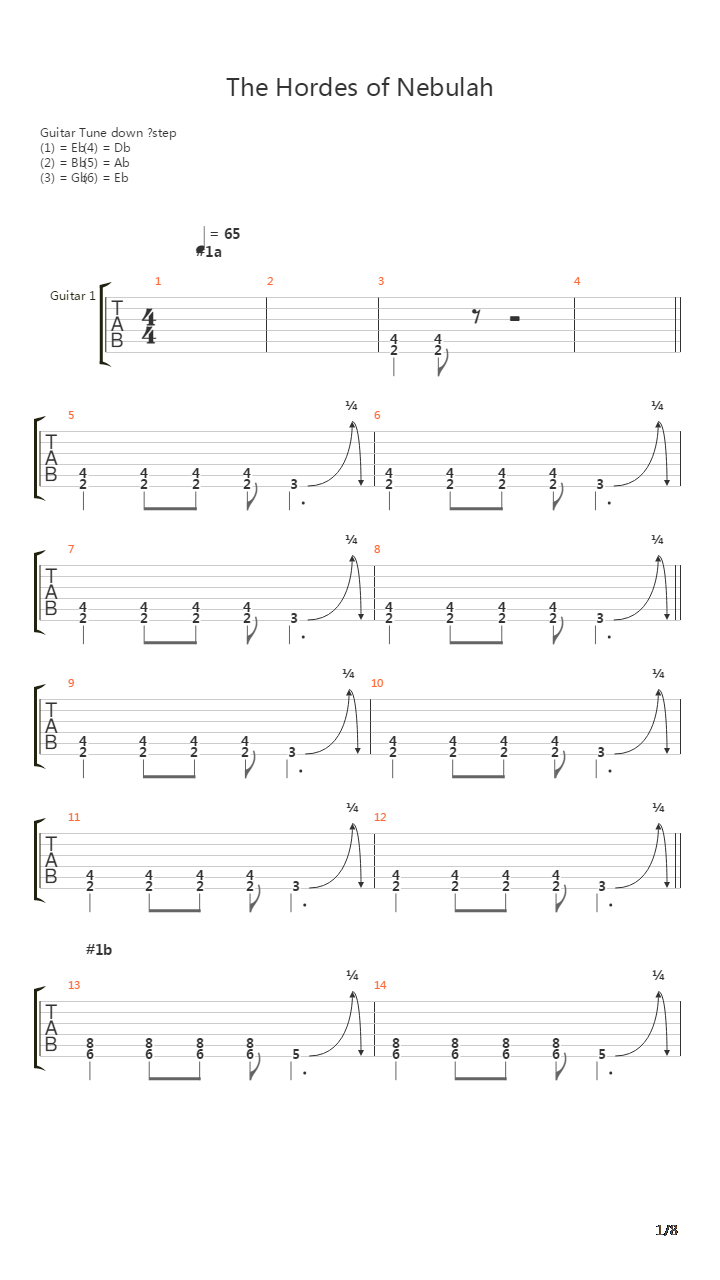 The Hordes Of Nebulah吉他谱