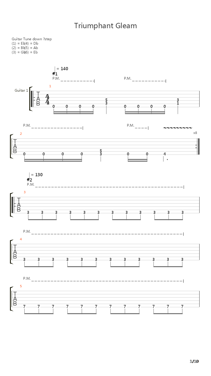 Triumphant Gleam吉他谱