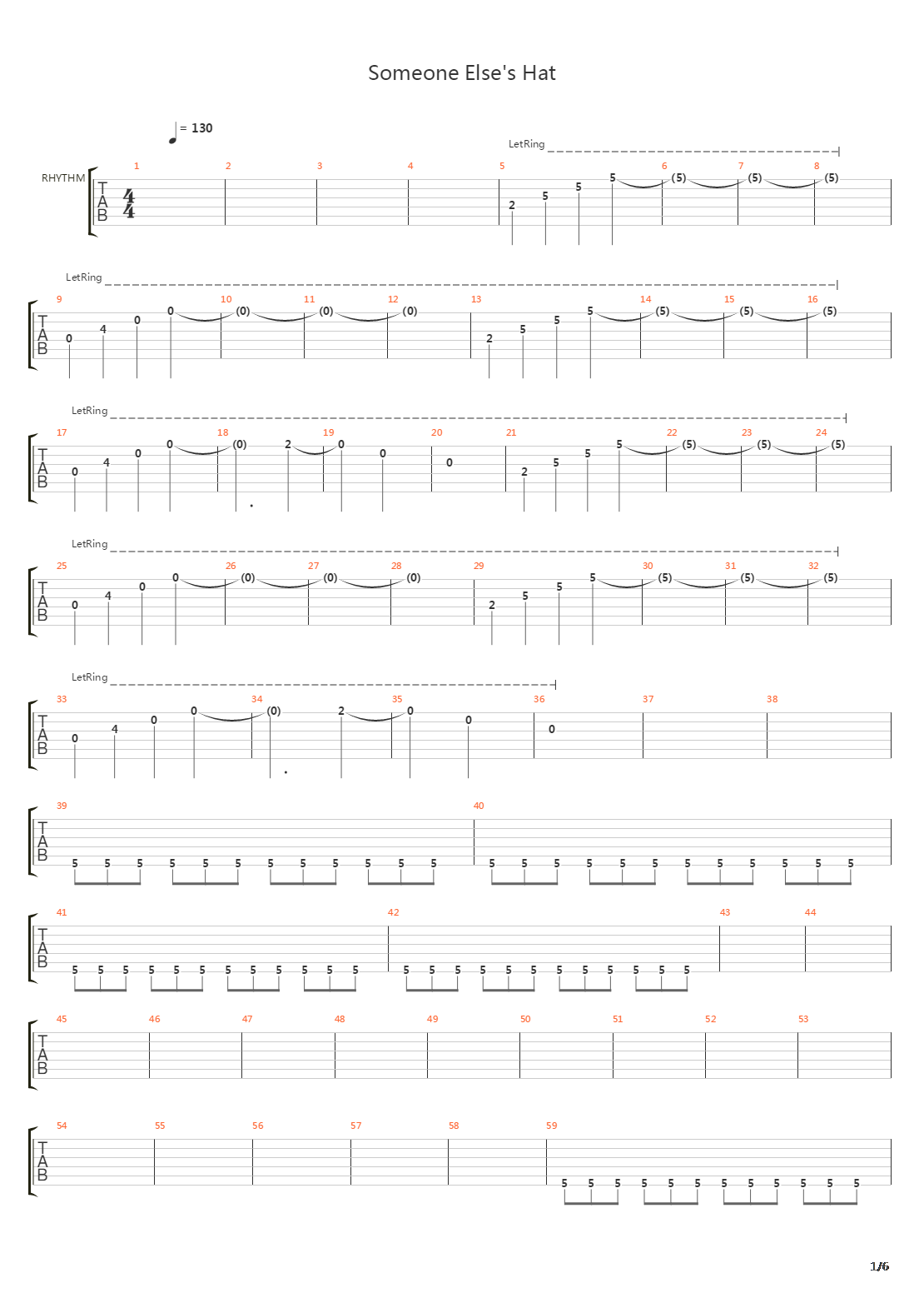 Someone Elses Hat吉他谱