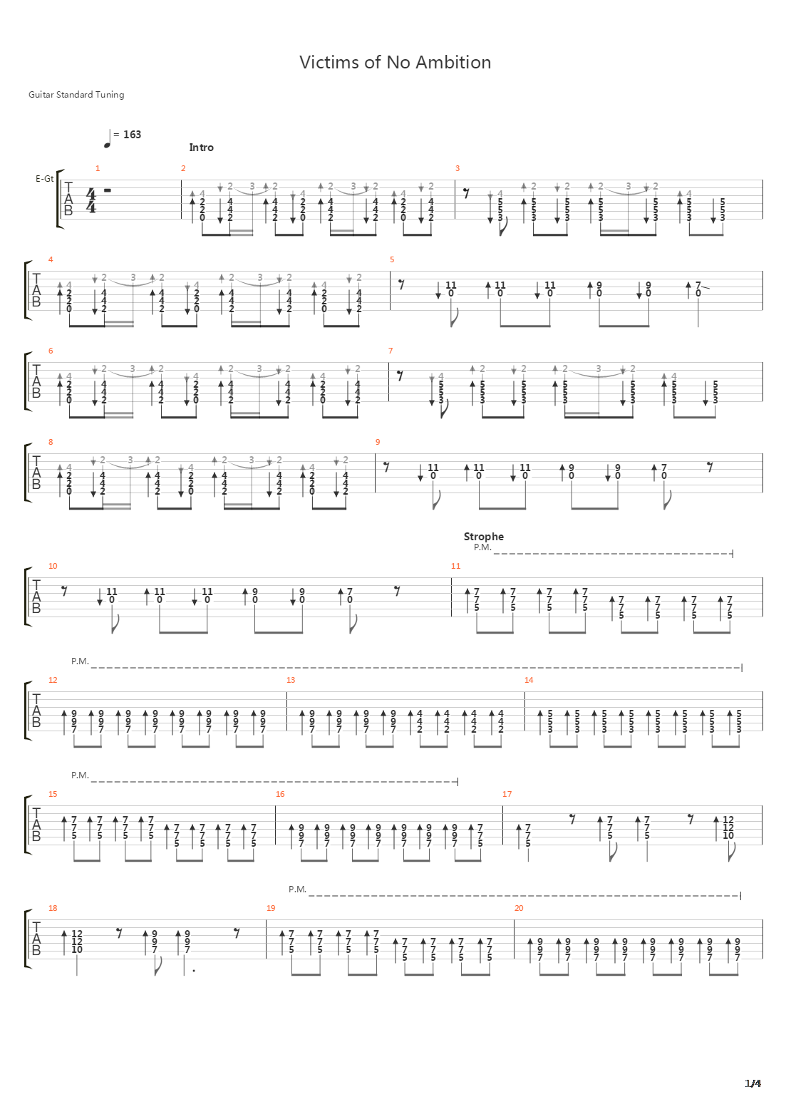 Victims Of No Ambition吉他谱