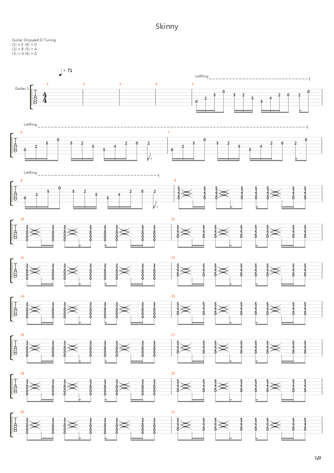 Skinny吉他谱