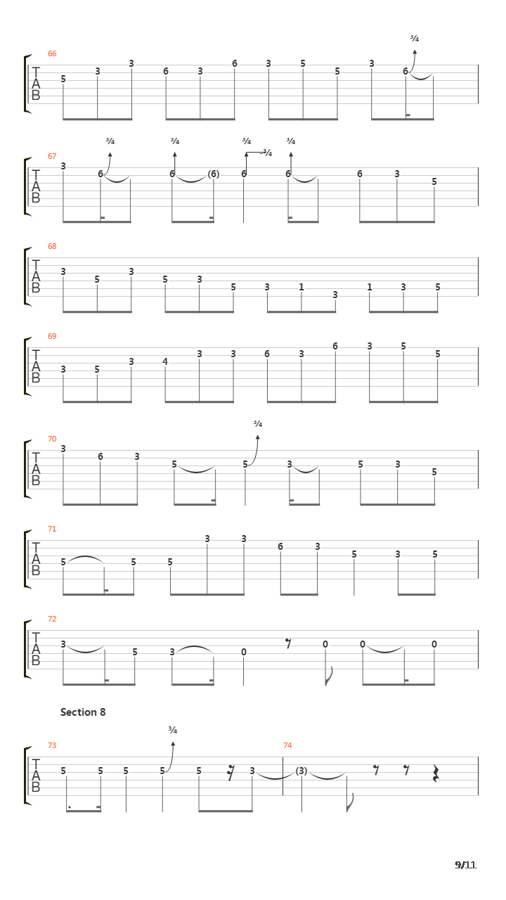 Side Tracked吉他谱