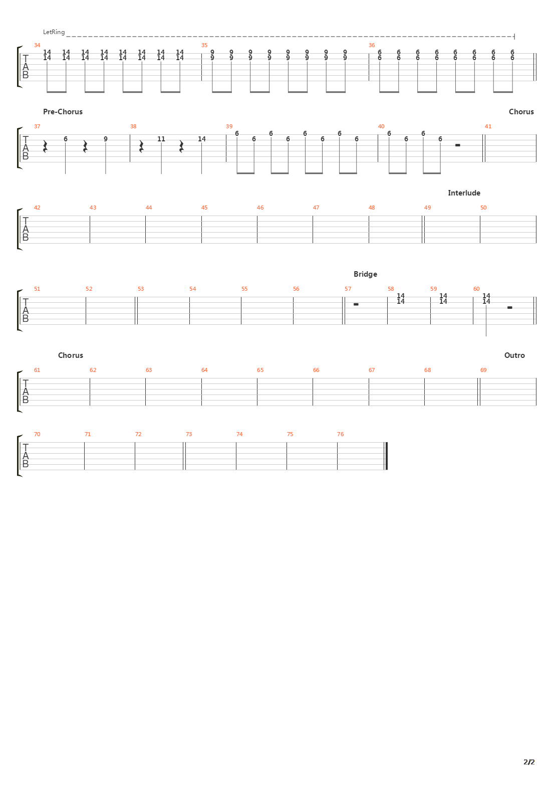 WAR吉他谱