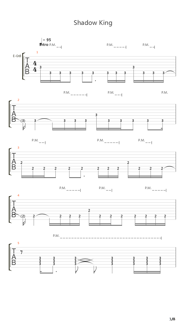 Shadow King吉他谱