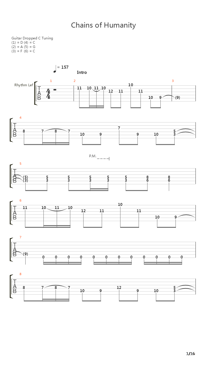 Chains Of Humanity吉他谱