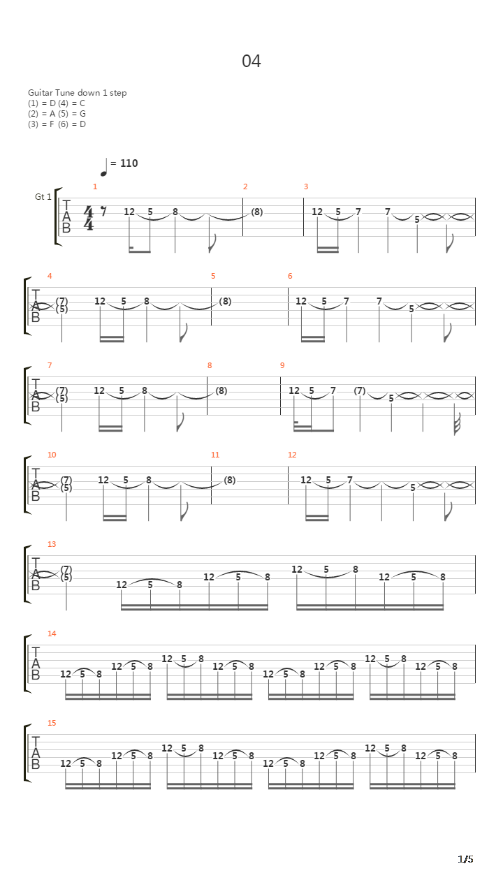 04吉他谱