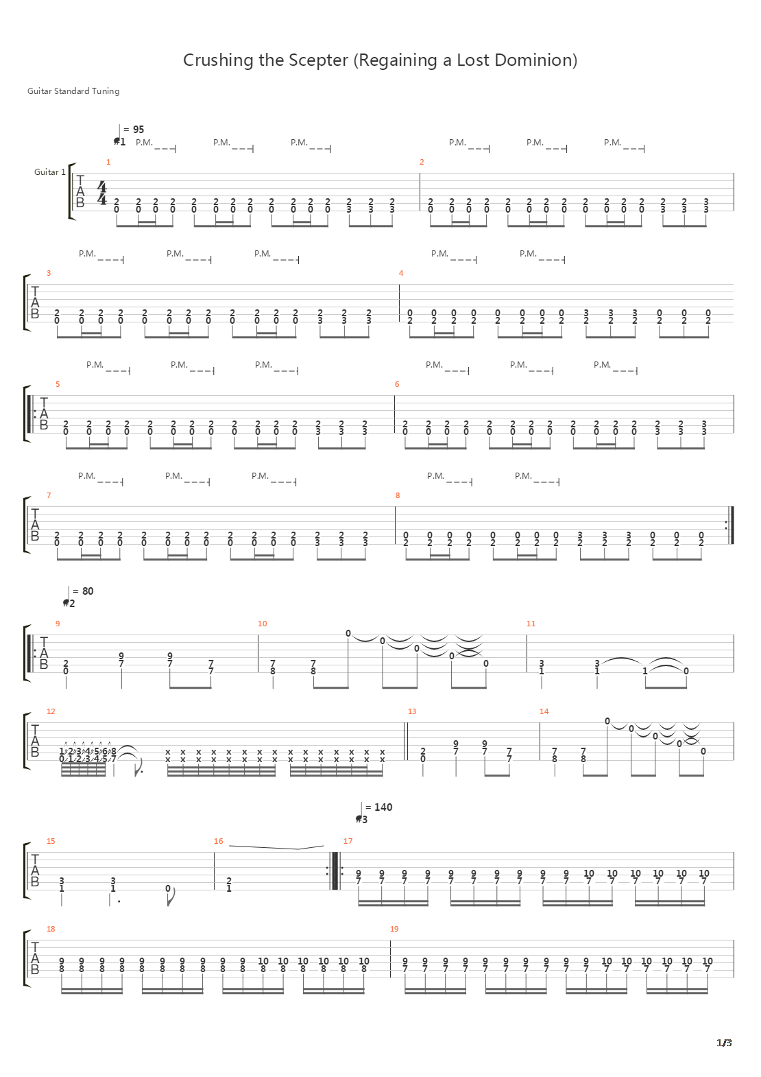 Crushing The Scepter Regaining A Lost Dominion吉他谱