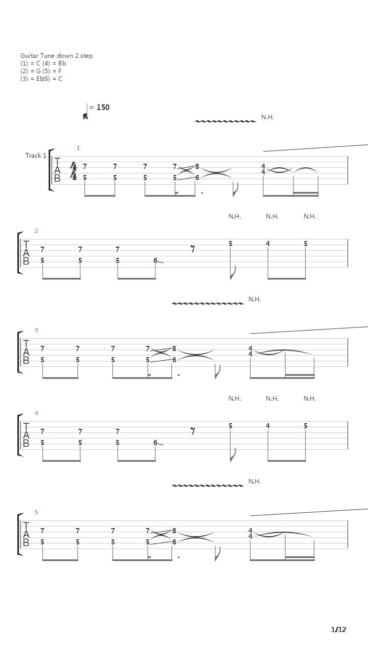 La Vie Est Prelude La Mort Orgasme吉他谱