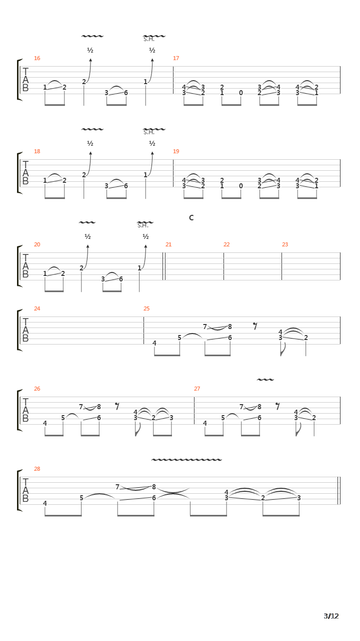 La Vie Est Prelude La Mort Orgasme吉他谱