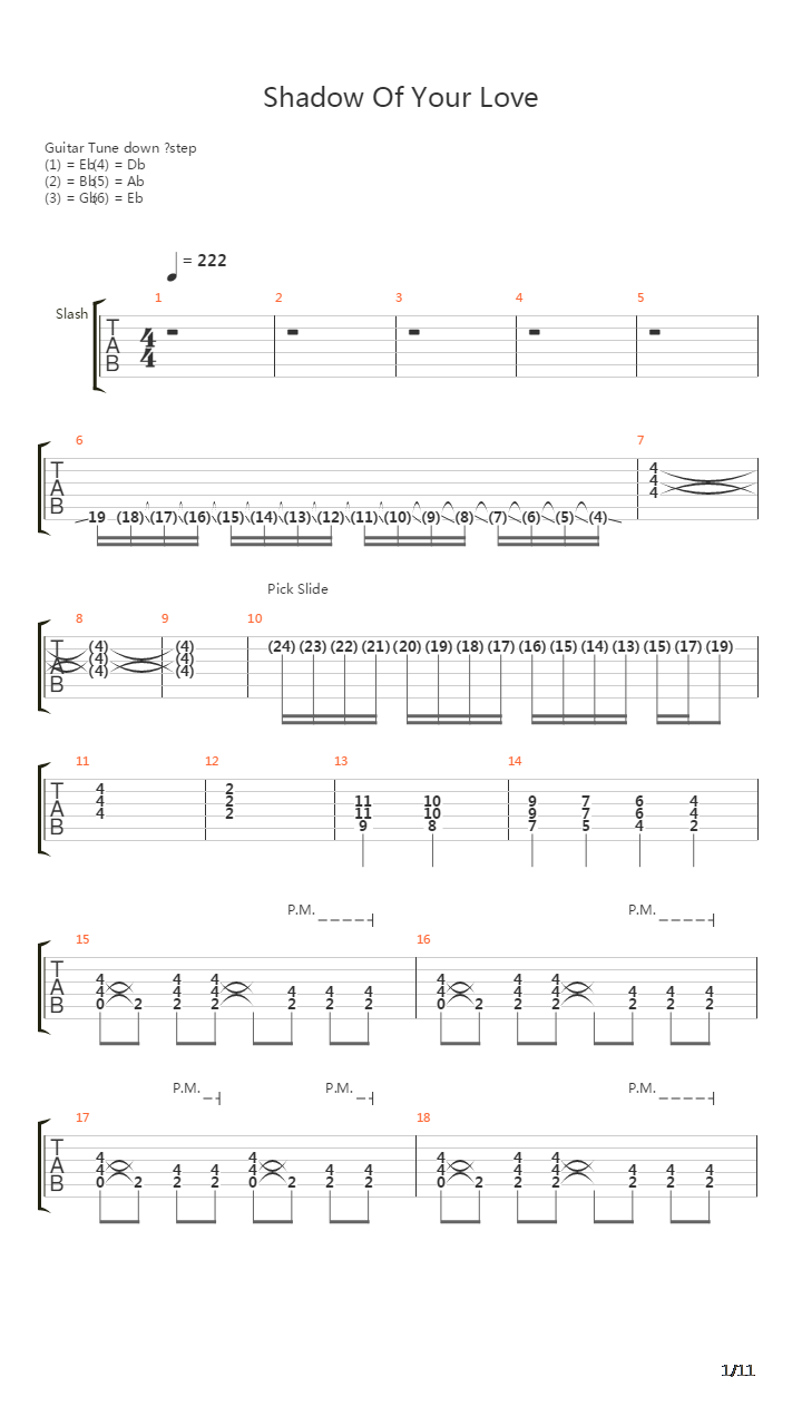 Shadow Of Your Love吉他谱