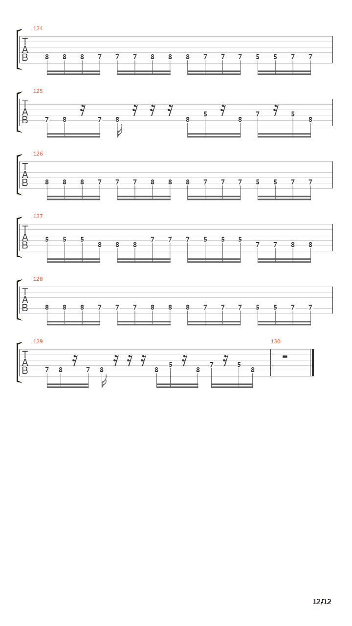 Corium吉他谱