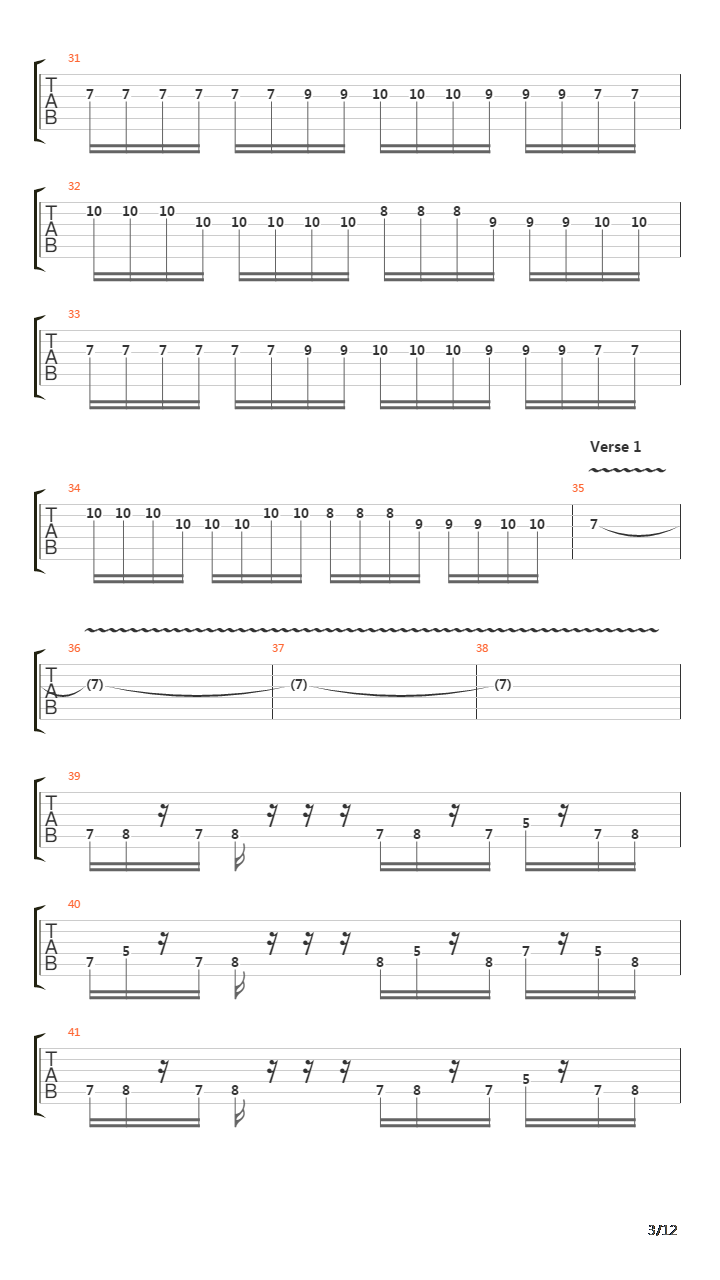 Corium吉他谱