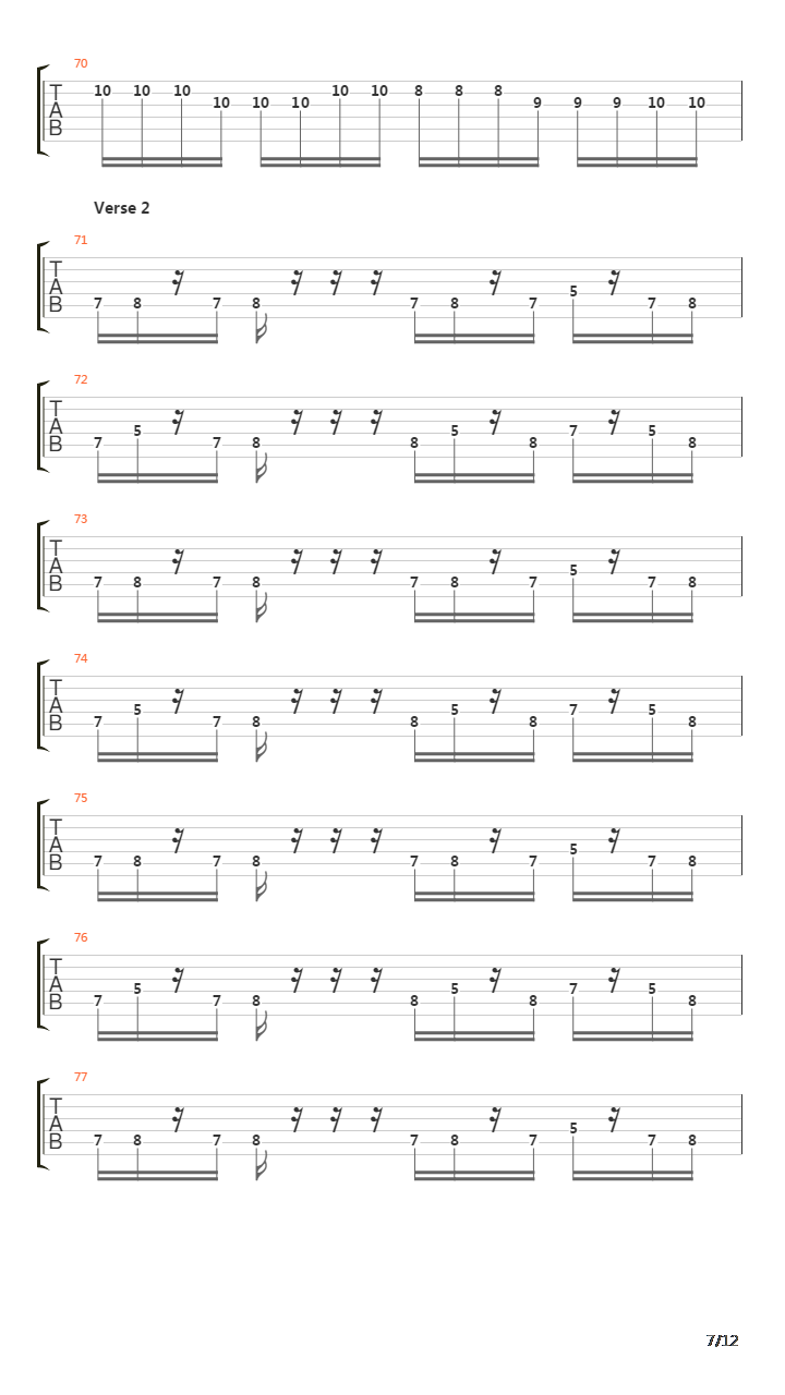 Corium吉他谱