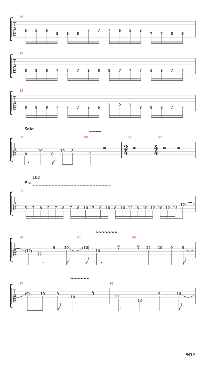 Corium吉他谱