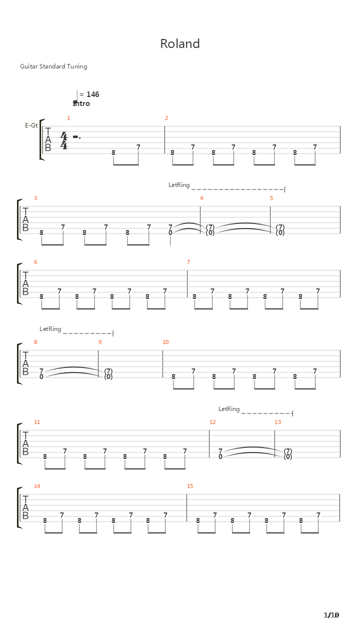 Roland吉他谱