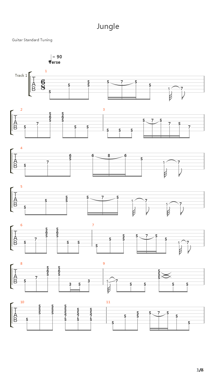Jungle吉他谱