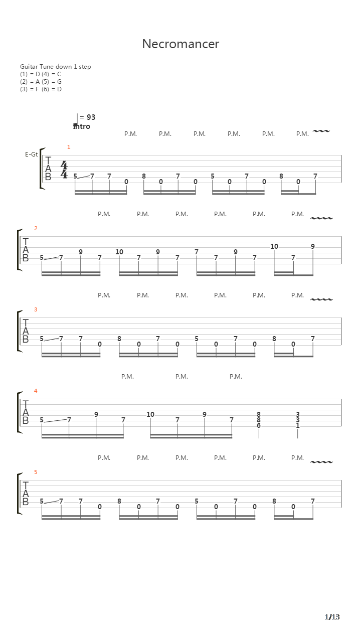 Necromancer吉他谱