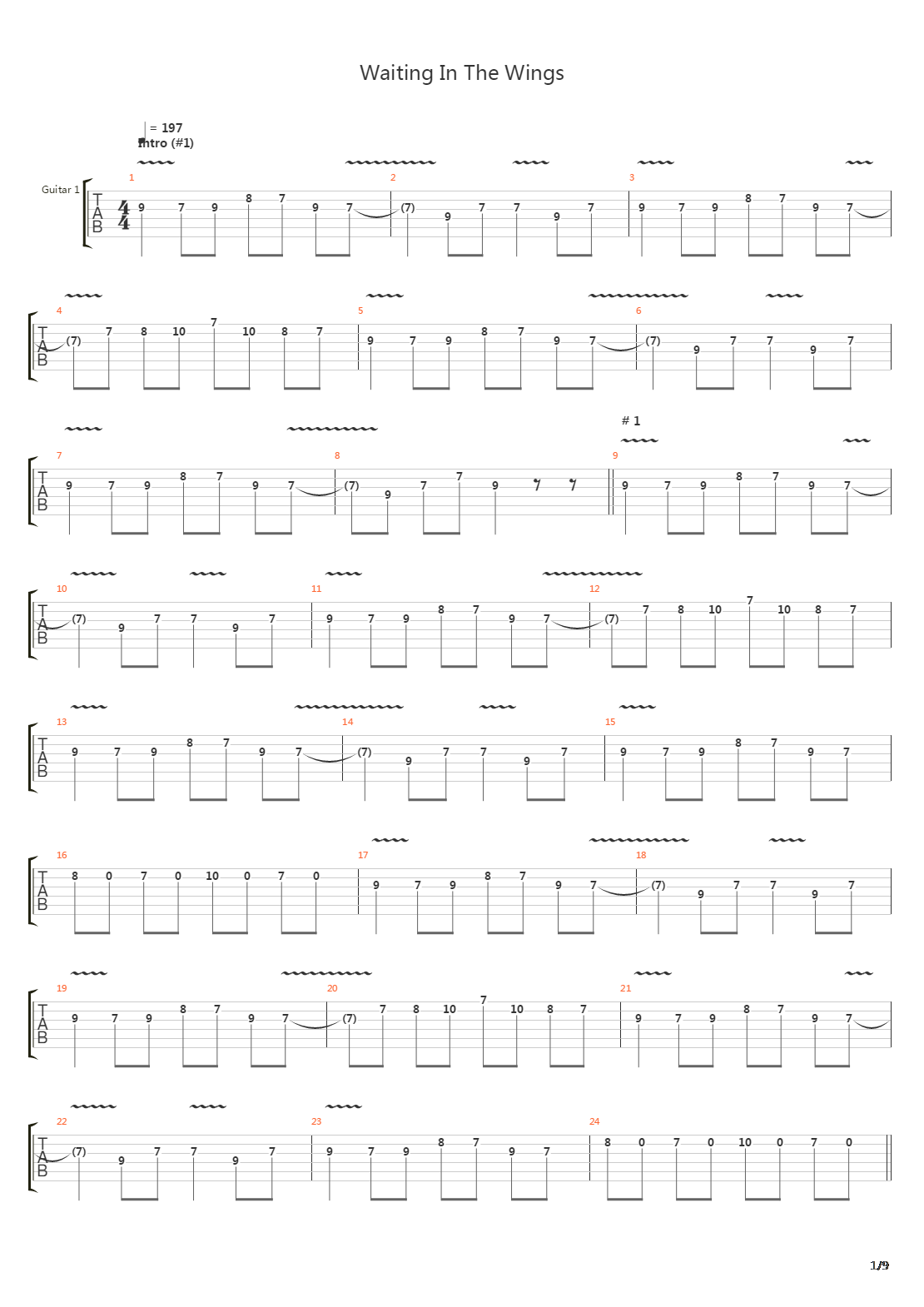Waiting In The Wings吉他谱