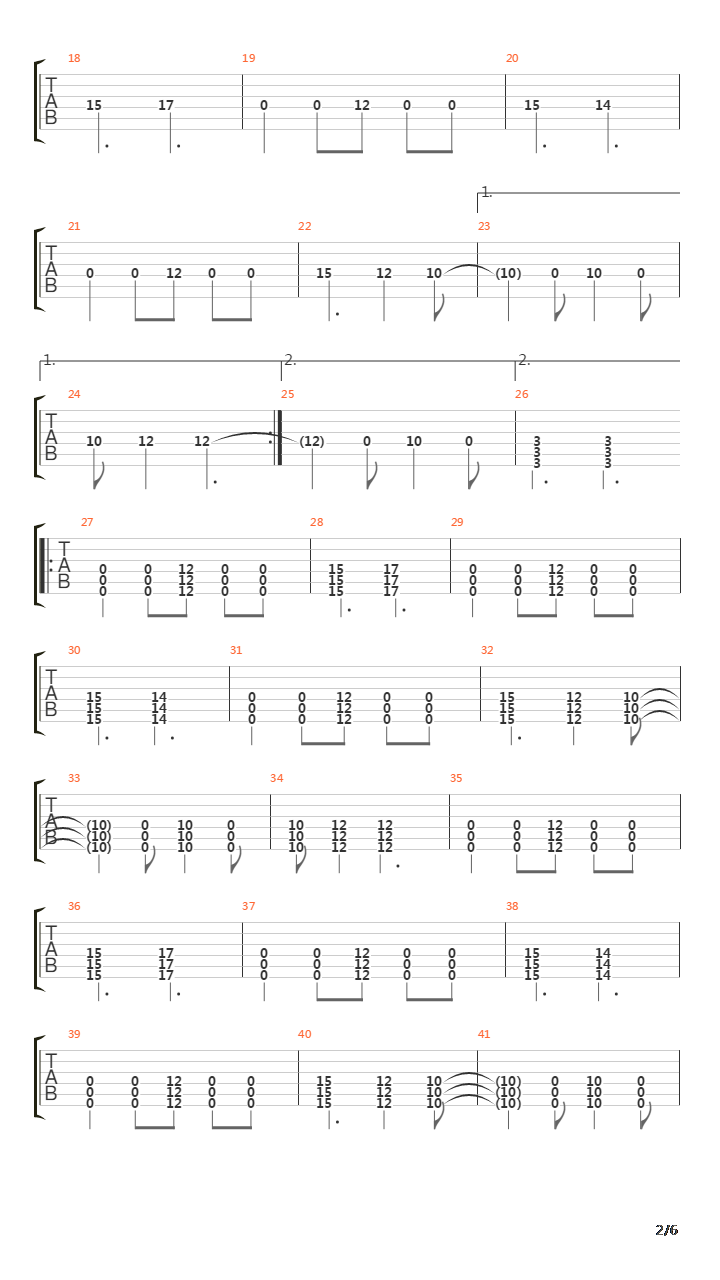 Nineteen吉他谱