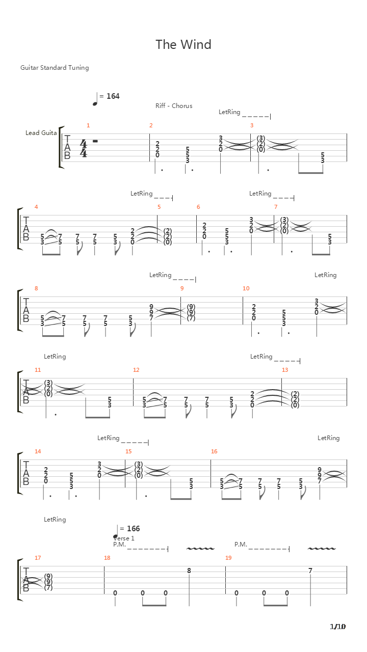 The Wind吉他谱